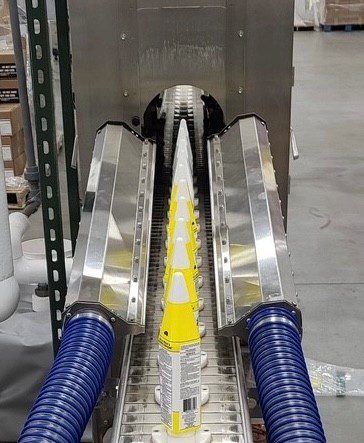 Food packaging or Beverage Makers – Shrink Sleeve Blow-off Success Story