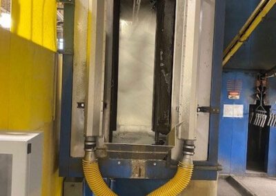 Maxum Air Nozzle Bar Air Knife utilizing its powerful air blow-off system in active operation inside industrial manufacturing facility